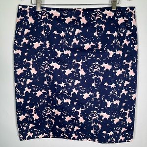 Talbots blue pink and white skirt